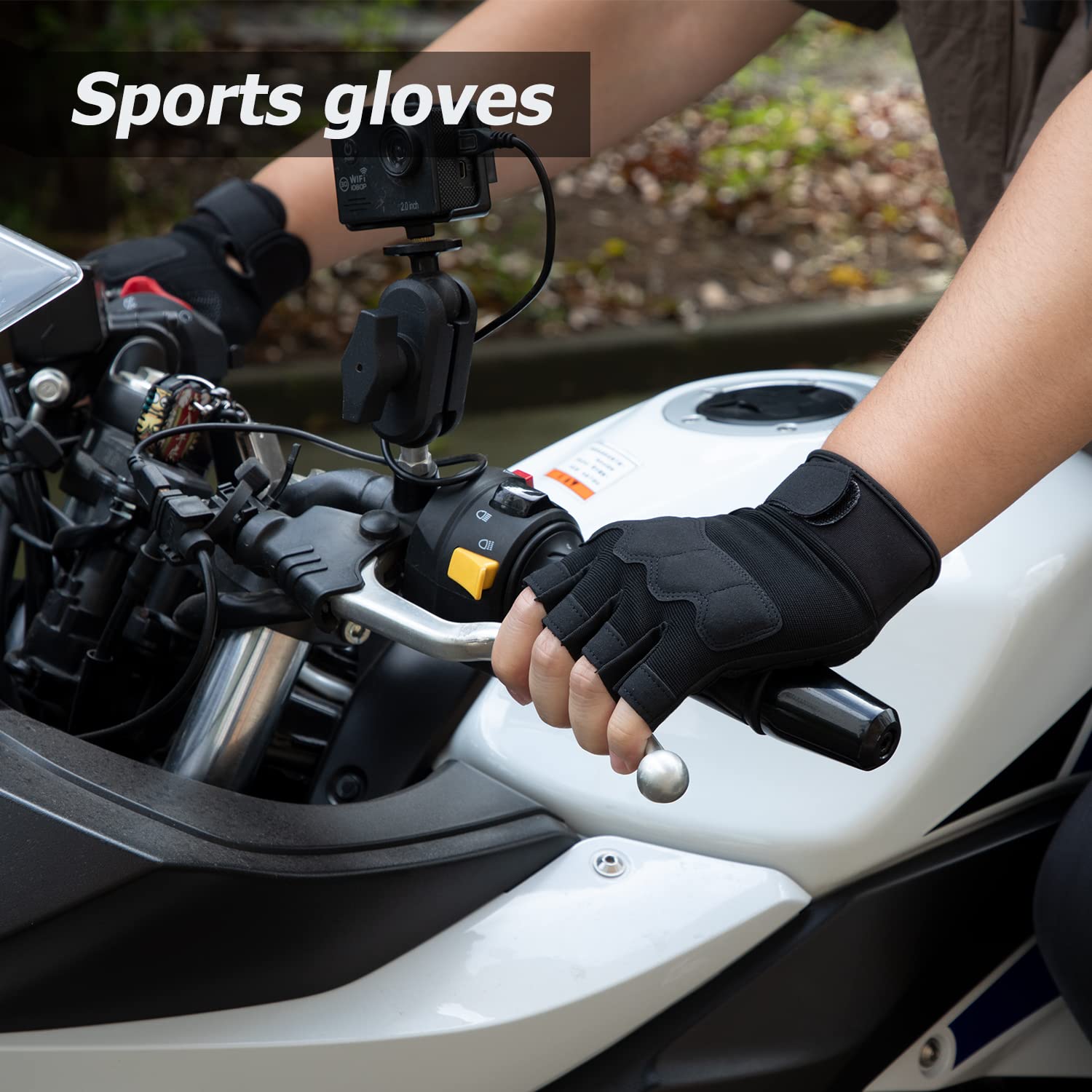 FIORETTO Fingerless Workout & Exercise Gloves for Gym, Weight Lifting, Airsoft, Shooting, Hunting, Hiking, Cycling, Driving, Motorcycle, Climbing M210603 - Image 4